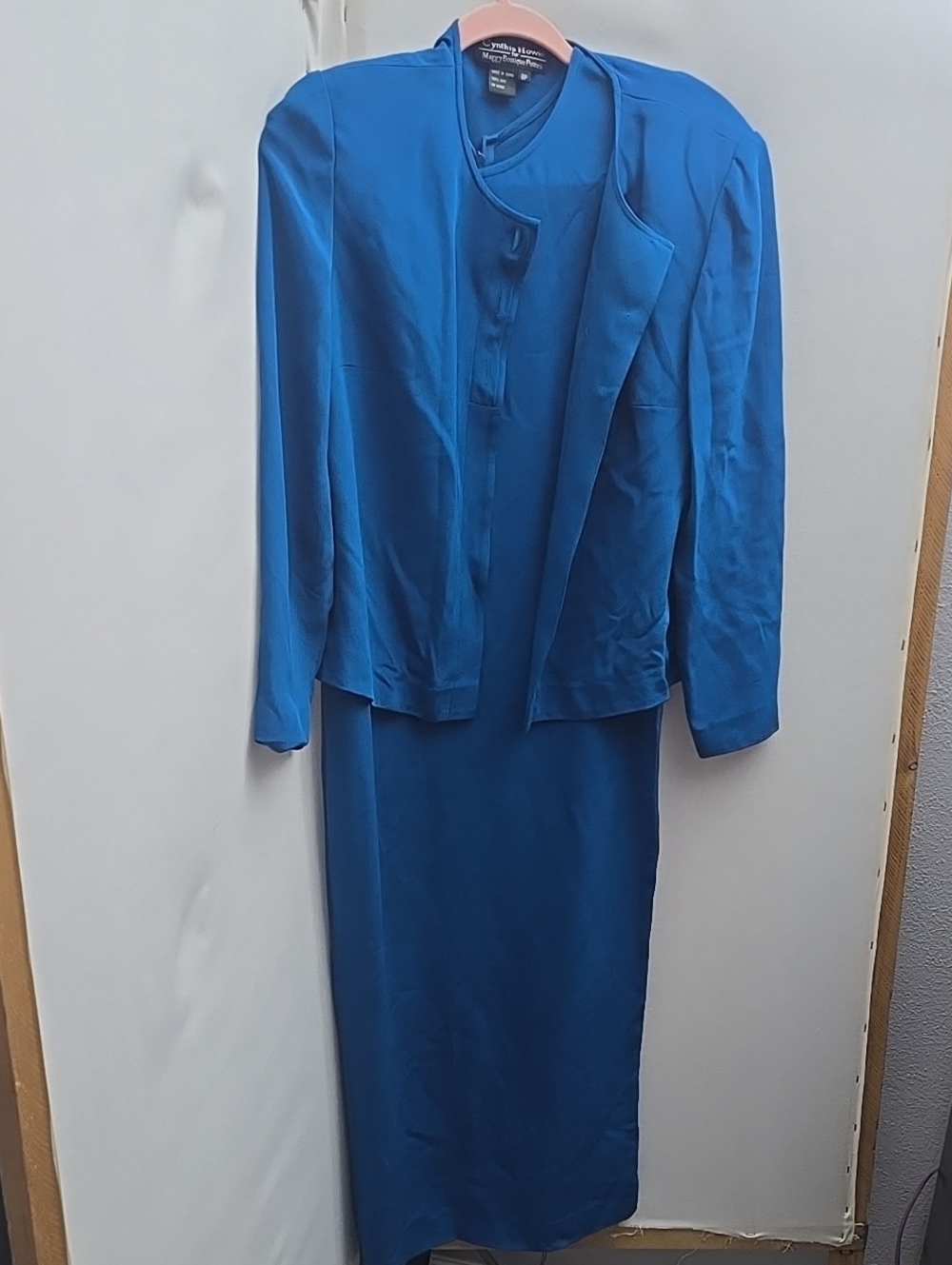 Elegant Royal Blue Maxi Dress with Matching Jacket